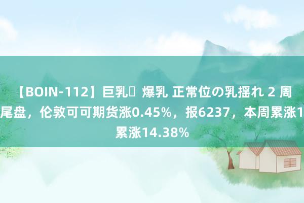 【BOIN-112】巨乳・爆乳 正常位の乳揺れ 2 周五欧市尾盘，伦敦可可期货涨0.45%，报6237，本周累涨14.38%