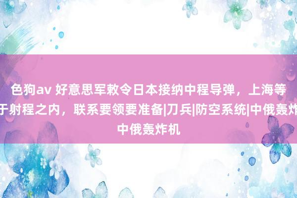 色狗av 好意思军敕令日本接纳中程导弹，上海等处于射程之内，联系要领要准备|刀兵|防空系统|中俄轰炸机