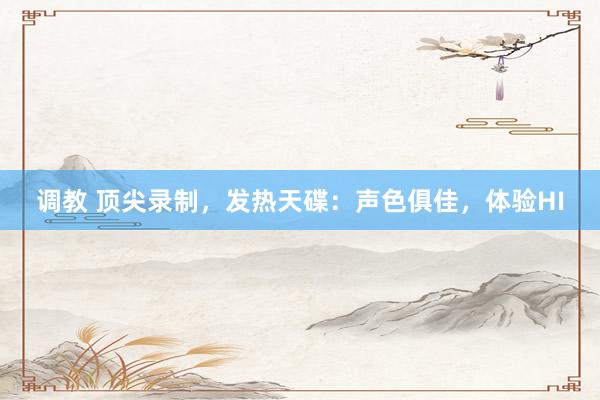调教 顶尖录制，发热天碟：声色俱佳，体验HI