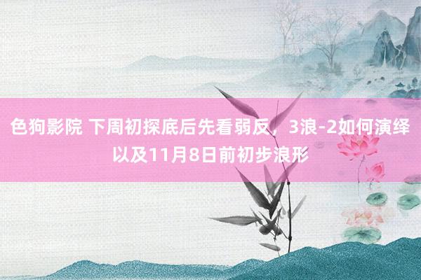 色狗影院 下周初探底后先看弱反，3浪-2如何演绎以及11月8日前初步浪形